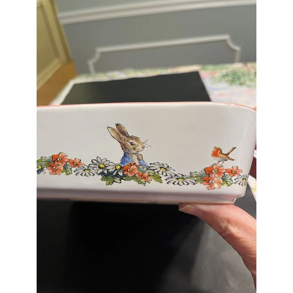 Beatrix Potter Peter Rabbit Easter Spring Casserole Baking Dish 9